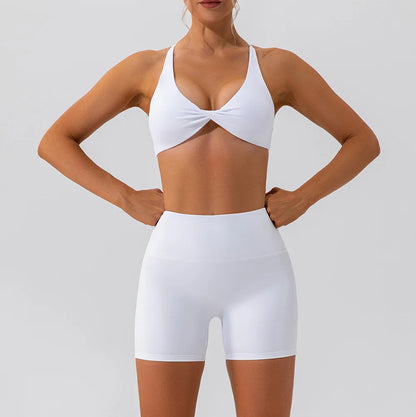 Twist-Front Strappy Sports Bra - Lift. Shape. Stay-Cool.