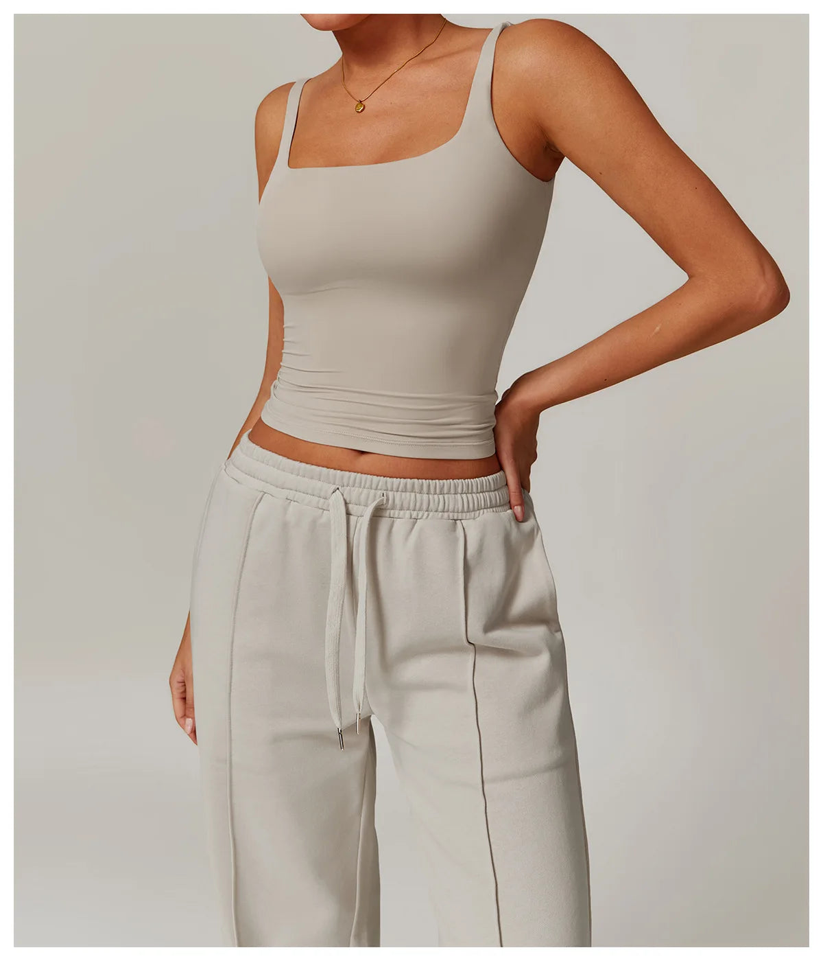 Square-Neck Longline Tank - Sleek Lines. Butter-Soft.