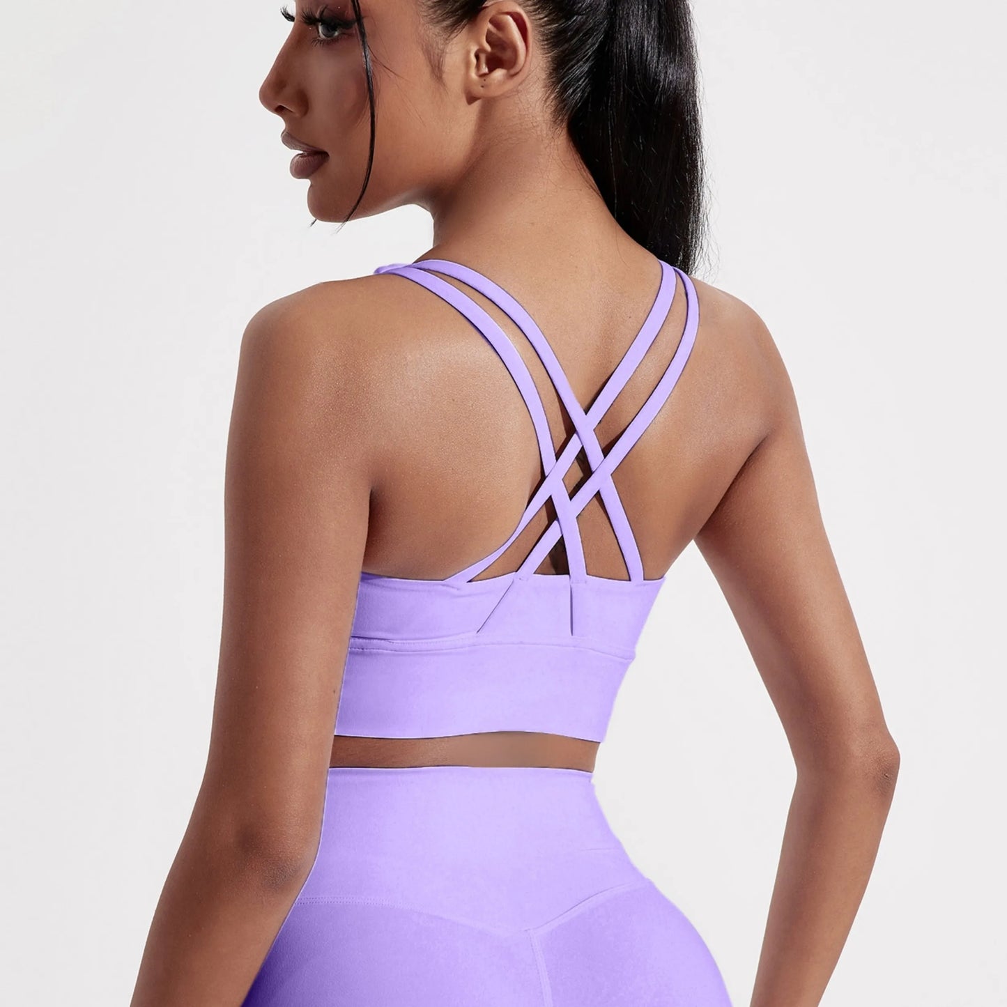Criss-Cross Back Longline Sports Bra - Sleek Straps. Serious Support.
