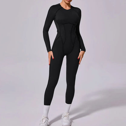 Long-Sleeve Sculpt Jumpsuit - Zip In? Zone In.