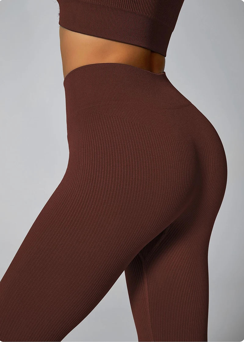 Seamless Ribbed High-Waist Leggings - Sculpt. Smooth. Squat-Proof.