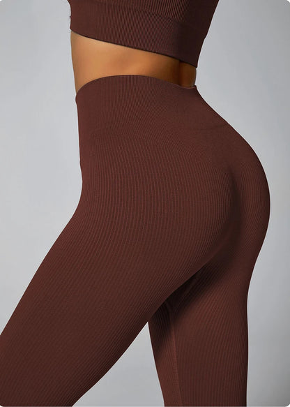 Seamless Ribbed High-Waist Leggings - Sculpt. Smooth. Squat-Proof.