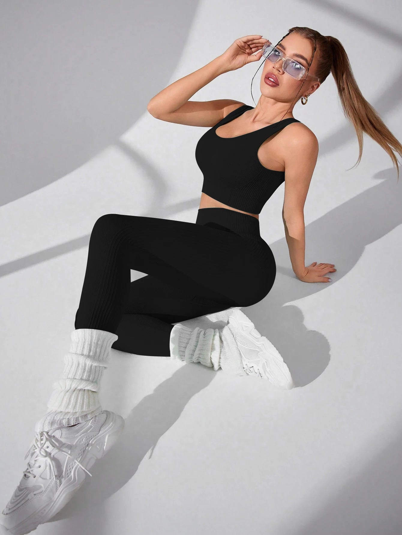 Ribbed Seamless Tank & Leggings Set - Sculpt. Smooth. Co-ord.