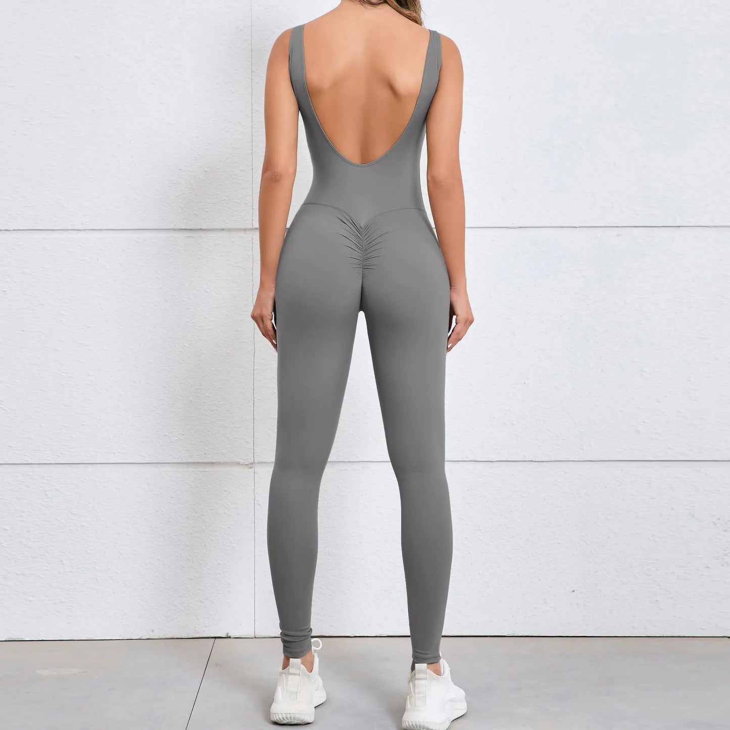 Scoop-Neck Sculpt Jumpsuit - One Piece. All Power.