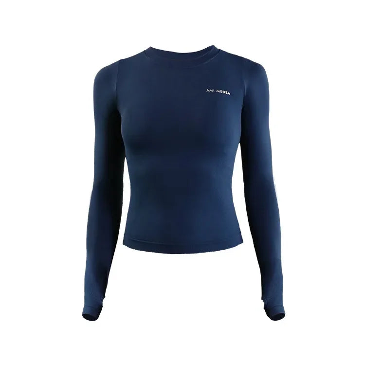 Seamless Long-Sleeve Gym Tee - Sleek. Sculpted. Stay-Put.