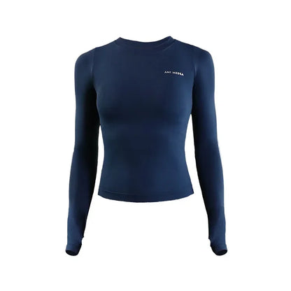Seamless Long-Sleeve Gym Tee - Sleek. Sculpted. Stay-Put.