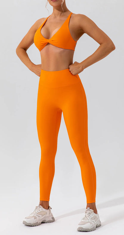 Twist-Front Strappy Sports Bra - Lift. Shape. Stay-Cool.