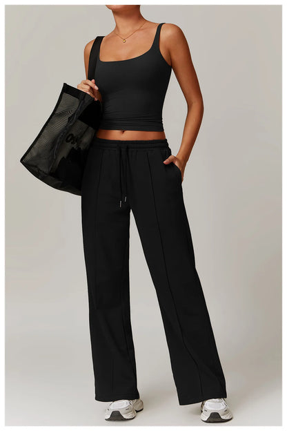 Square-Neck Longline Tank - Sleek Lines. Butter-Soft.