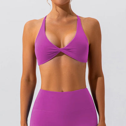 Twist-Front Strappy Sports Bra - Lift. Shape. Stay-Cool.