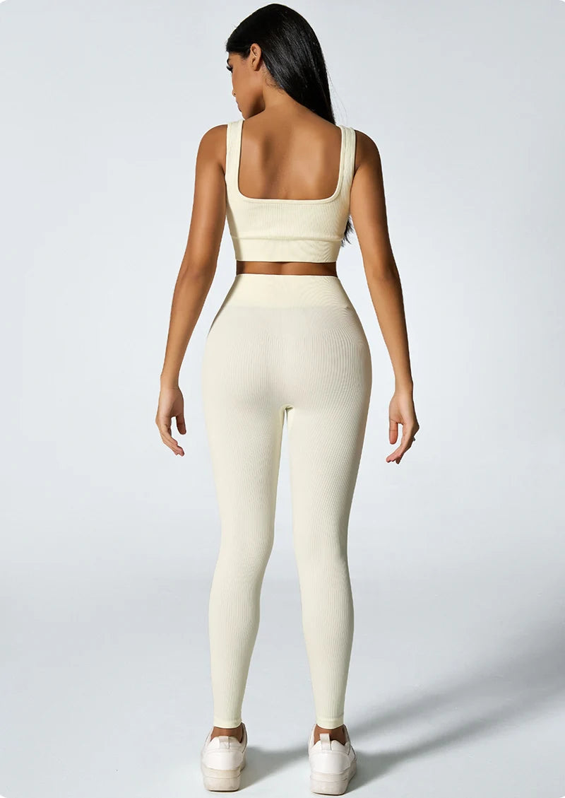 Seamless Ribbed High-Waist Leggings - Sculpt. Smooth. Squat-Proof.