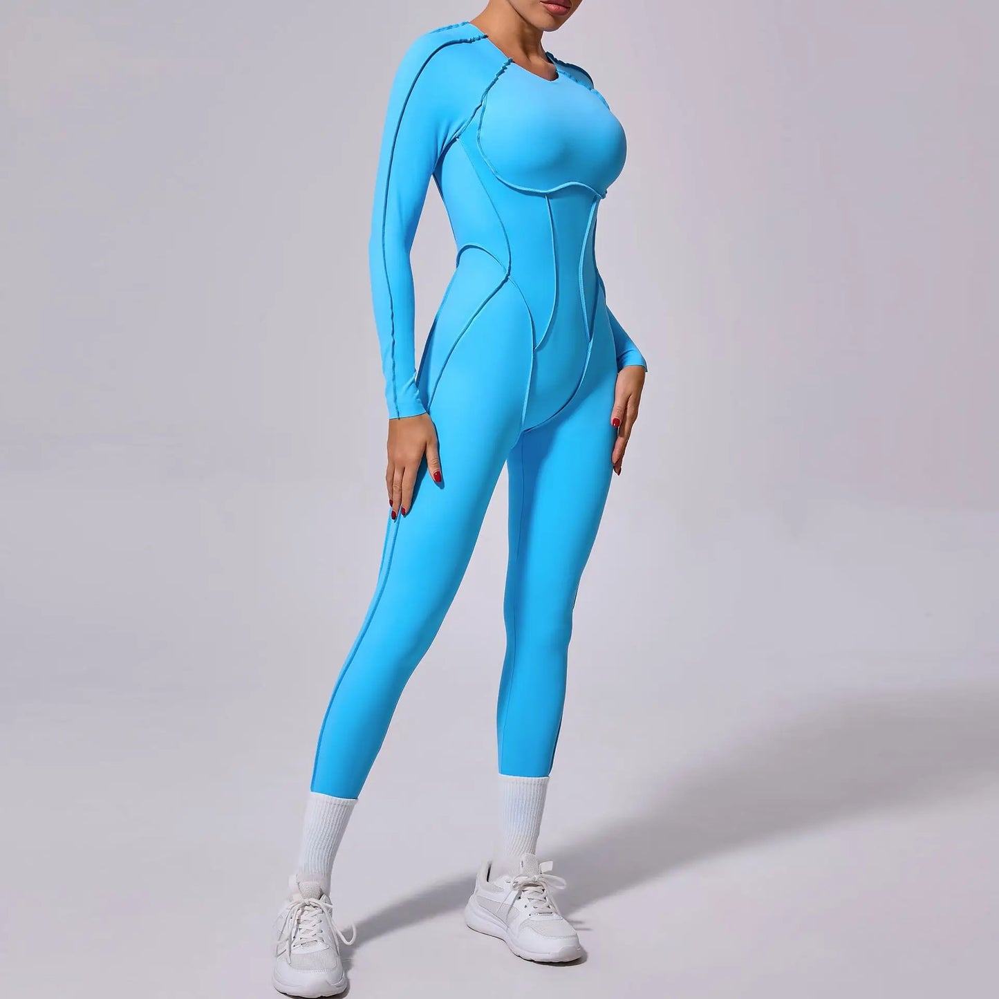 Long-Sleeve Sculpt Jumpsuit - Zip In? Zone In.