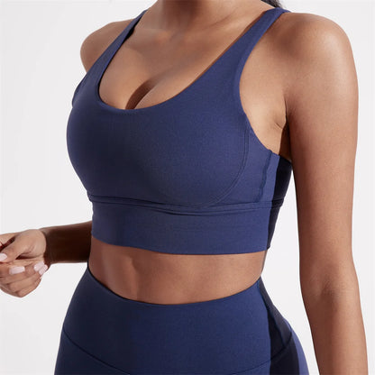 Criss-Cross Back Longline Sports Bra - Sleek Straps. Serious Support.