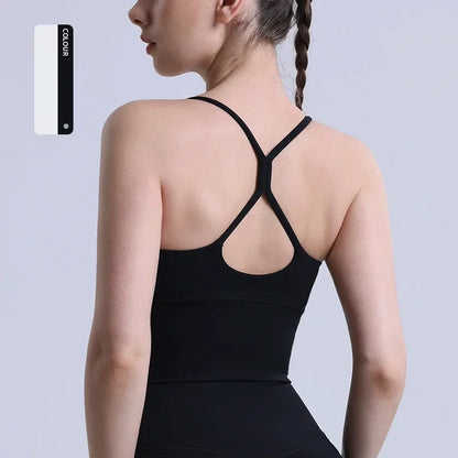 Longline Cross-Back Sports Bra - Light. Lifted.