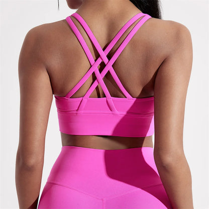 Criss-Cross Back Longline Sports Bra - Sleek Straps. Serious Support.