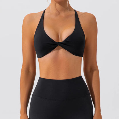 Twist-Front Strappy Sports Bra - Lift. Shape. Stay-Cool.