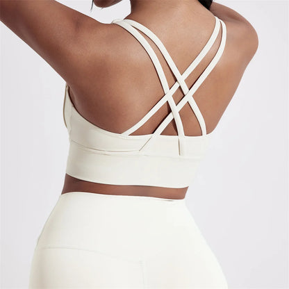 Criss-Cross Back Longline Sports Bra - Sleek Straps. Serious Support.