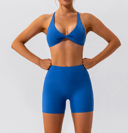 Twist-Front Strappy Sports Bra - Lift. Shape. Stay-Cool.
