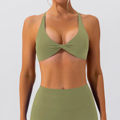 Twist-Front Strappy Sports Bra - Lift. Shape. Stay-Cool.