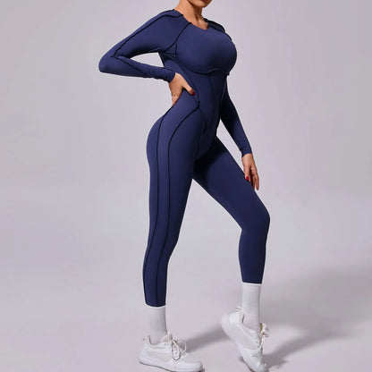 Long-Sleeve Sculpt Jumpsuit - Zip In? Zone In.