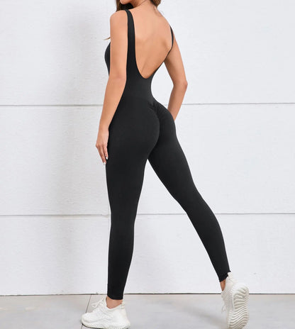 Scoop-Neck Sculpt Jumpsuit - One Piece. All Power.