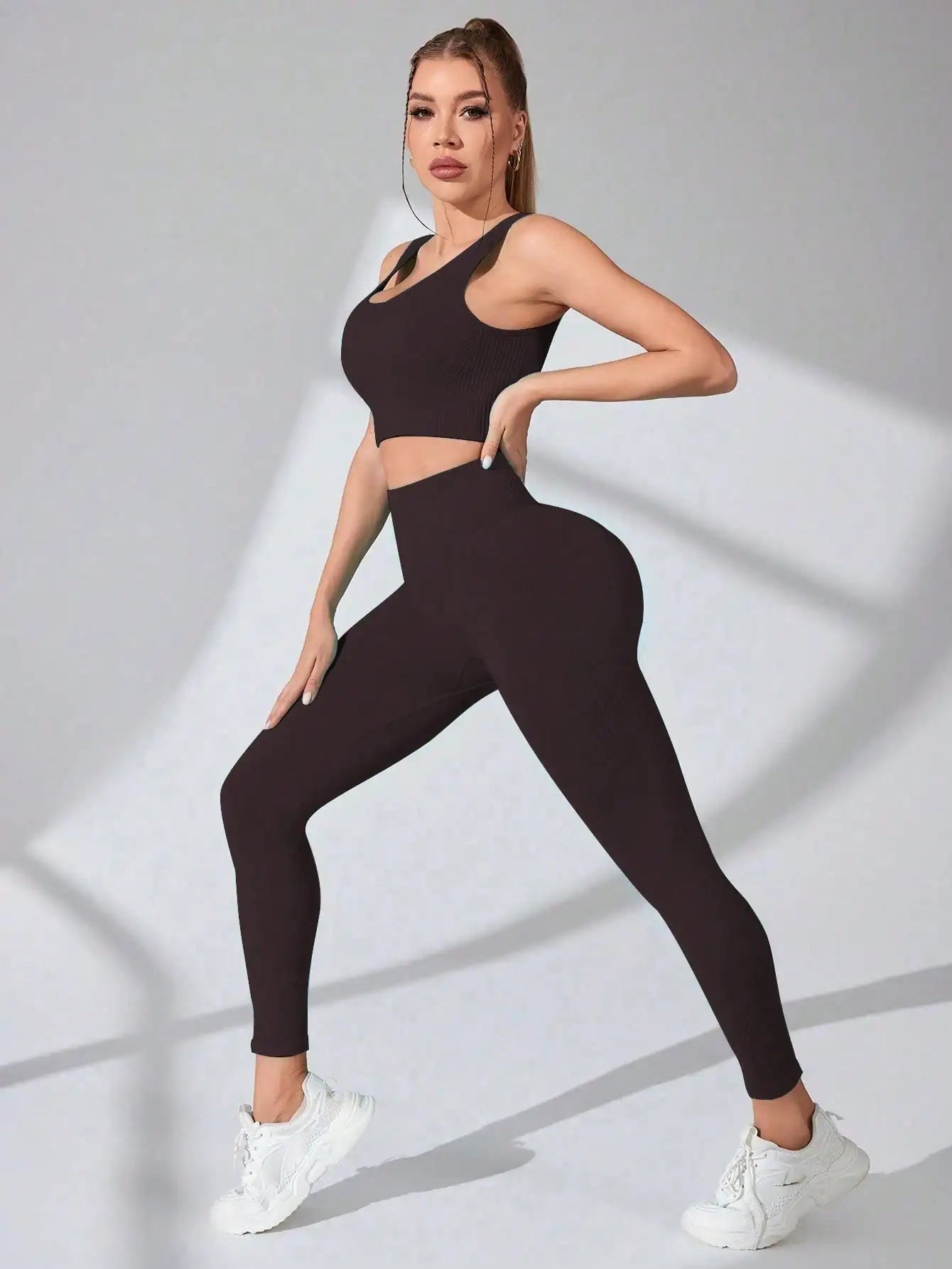 Ribbed Seamless Tank & Leggings Set - Sculpt. Smooth. Co-ord.