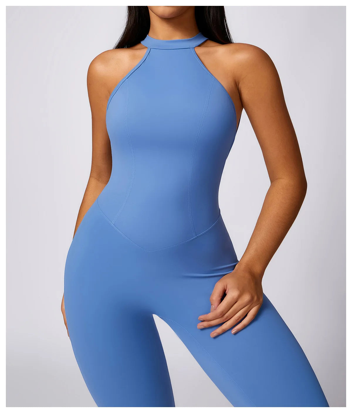 High-Neck Sculpt Jumpsuit - Minimal Effort. Maximum Polish.