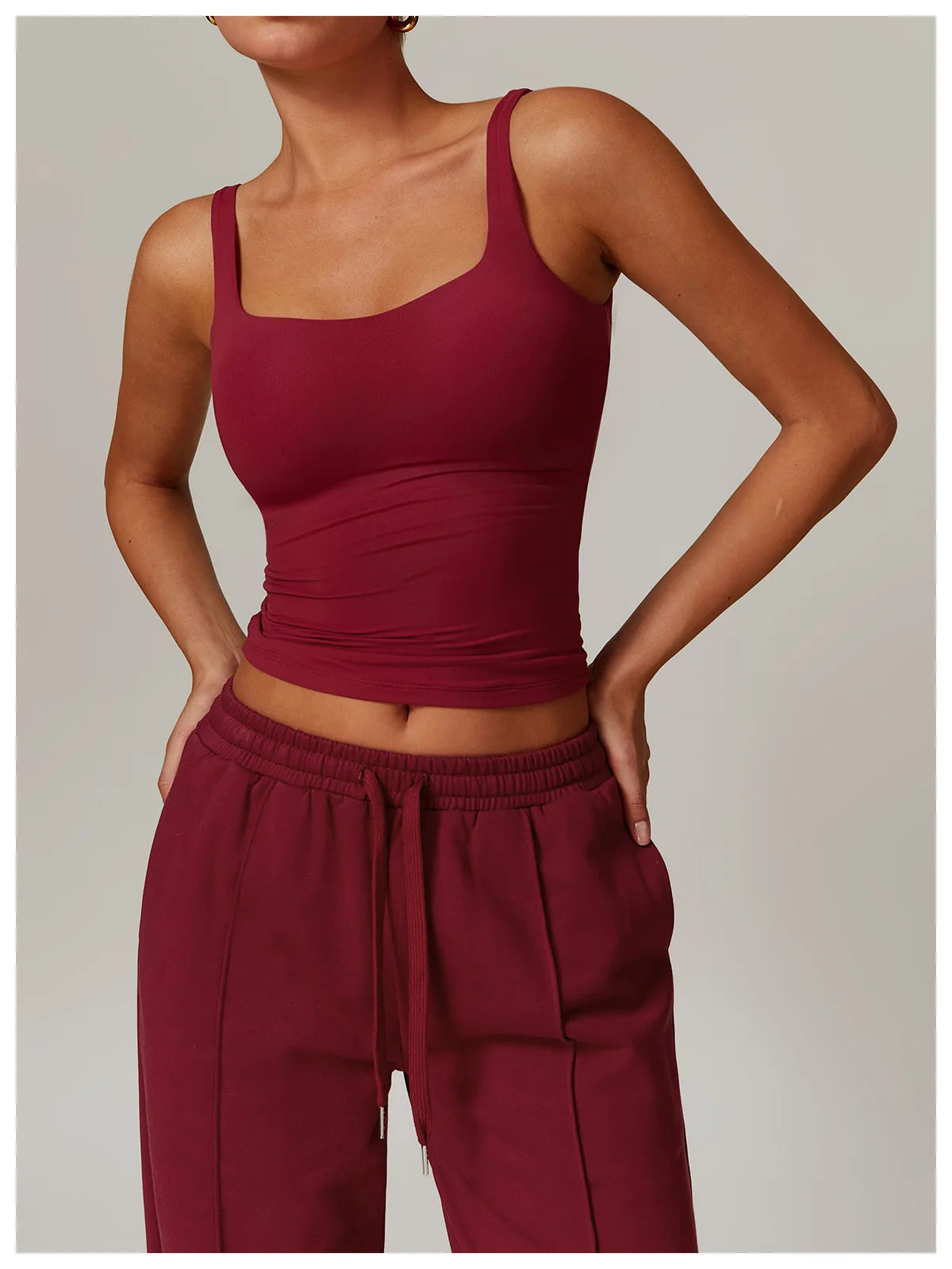 Square-Neck Longline Tank - Sleek Lines. Butter-Soft.