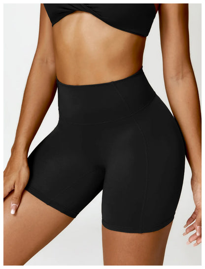 Buttery-Soft High-Waist Gym Shorts - Sculpt. Smooth. Stay-Put.