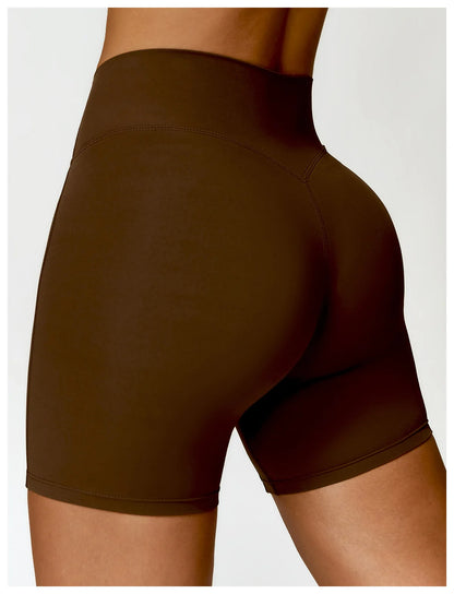 Buttery-Soft High-Waist Gym Shorts - Sculpt. Smooth. Stay-Put.